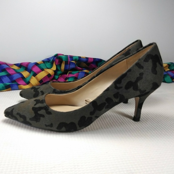 Zara Basic Green & Black Animal Print Pumps Sz 6 - Picture 5 of 7